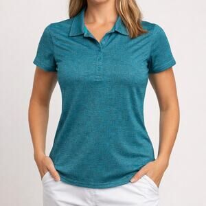 Nike Golf Dri-FIT Women’s Polo Shirt Aqua Blue Green Size Small